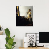 Junge Frau mit Perlenschnur — Vermeer Poster (Heimbüro)