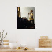 Junge Frau mit Perlenschnur — Vermeer Poster (Küche)