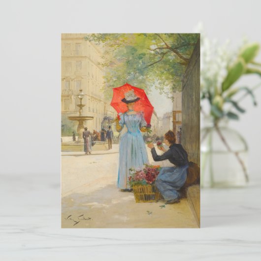 Junge Frau mit Regenschirm | Victor Gabriel Gilber (Stehend Vorderseite)