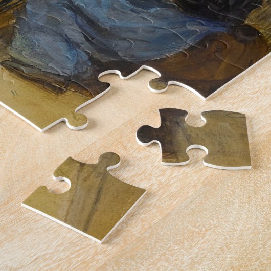 Junge Frau mit Regenschirm | Victor Gabriel Gilber Puzzle (Seite)