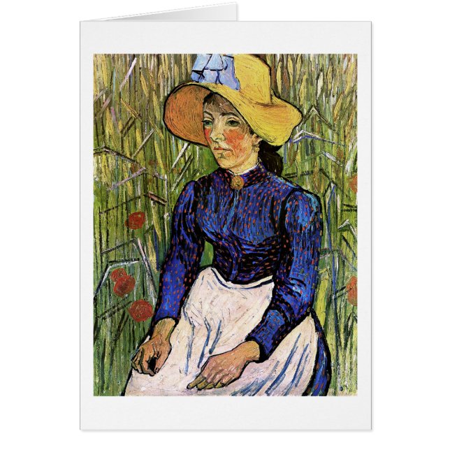 Junge Frau mit Straw Hat Van Gogh Fine Art (Vorne)