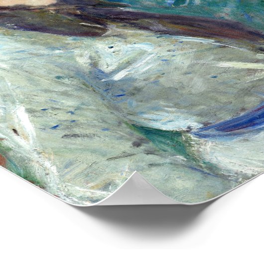 Junge Frau mit Strohhut | Berthe Morisot Poster (Ecke)