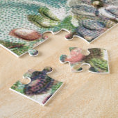 Junge Frau mit Vintagen Blume Puzzle (Seite)