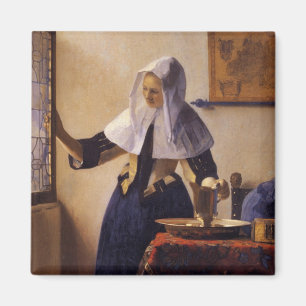 Junge Frau mit Wasserpitcher Magnet