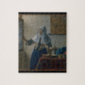 Junge Frau mit Wasserpitcher Vermeer Art Puzzle (Vertikal)