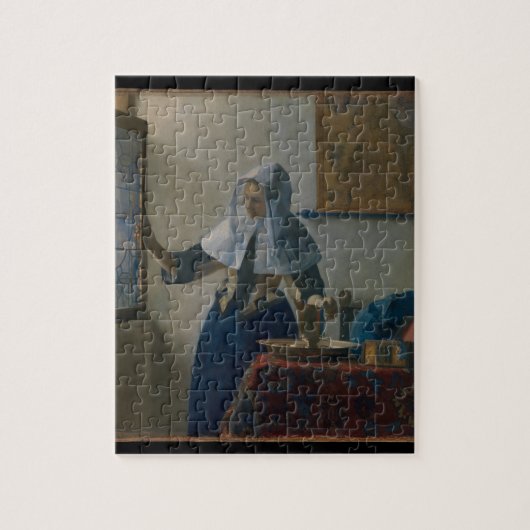 Junge Frau mit Wasserpitcher Vermeer Art Puzzle (Vertikal)