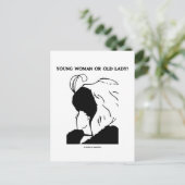 Junge Frau oder alte Dame? (optische Illusion) Postkarte (Stehend Vorderseite)