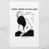 Junge Frau oder alte Dame? (Optische Täuschung) Briefpapier (Vorderseite)