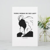 Junge Frau oder alte Dame? (Optische Täuschung) Briefpapier (Stehend Vorderseite)