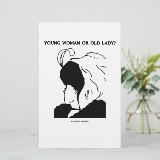 Junge Frau oder alte Dame? (Optische Täuschung) Briefpapier (Stehend Vorderseite)