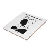 Junge Frau oder alte Frau? (optische Illusion) Fliese (Seite)