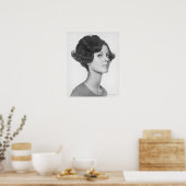 Junge Frau Poster (Küche)
