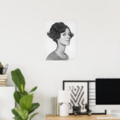 Junge Frau Poster (Heimbüro)