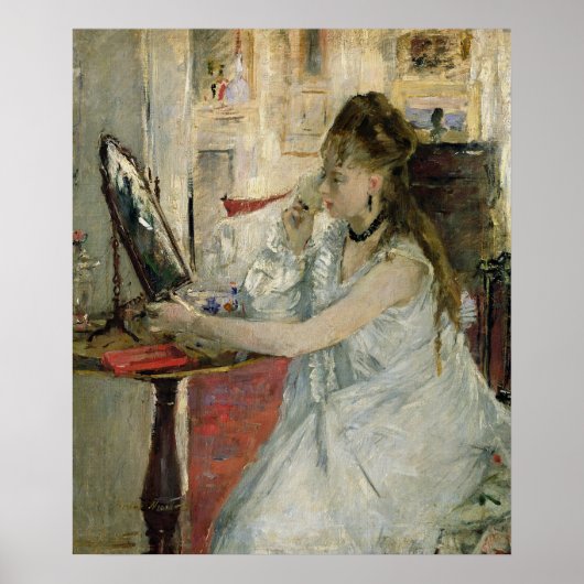 Junge Frau Powdering her face, 1877 Poster (Vorne)