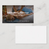 Junge Frau Schultermassage Visitenkarte (Vorne/Hinten)