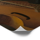 Junge Frau sitzt auf einer Jungfrau Poster (Ecke)