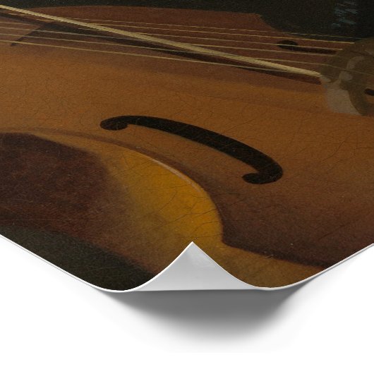 Junge Frau sitzt auf einer Jungfrau Poster (Ecke)