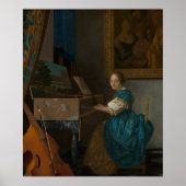 Junge Frau sitzt auf einer Jungfrau Poster (Vorne)