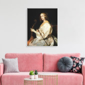 Junge Frau spielt Viola da Gamba Leinwanddruck (Insitu (Wohnzimmer))