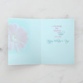 Junge Frau Valentine Pink Daisy Feiertagskarte (Innenseite)