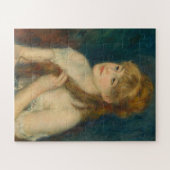 Junge Frau von Renoir über ihr Haar Puzzle (Horizontal)