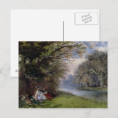 Junge Frauen am Fluss Postkarte (Vorne/Hinten)