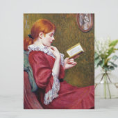 Junge Frauen lesen ein gutes Buch Karte (Stehend Vorderseite)