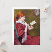 Junge Frauen lesen ein gutes Buch Karte (Vorderseite/Rückseite Beispiel)