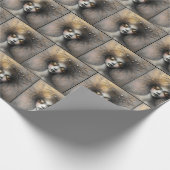 Junge Frauen mit goldenen Eyelashes Geschenkpapier (Ecke)