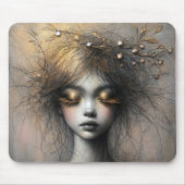 Junge Frauen mit goldenen Eyelashes Mousepad (Vorne)