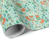 Junge Füchse: Kindernahtloses Muster. Geschenkpapier (Rolleneckpunkt)