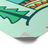 Junge Füchse: Kindernahtloses Muster. Poster (Ecke)