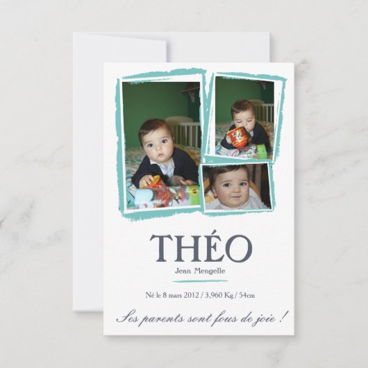 Junge - Fusain Ankündigung (Vorderseite)