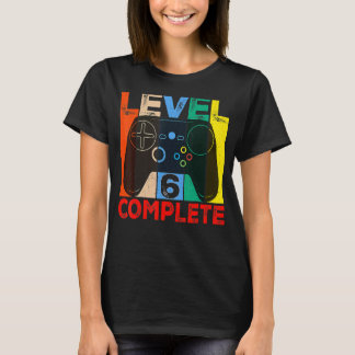 Junge Gamer Stufe 6 Vollständig Geboren in 20 T-Shirt