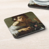 Junge gebissen durch eine Eidechse, c.1595-1600 Untersetzer (Linke Seite)