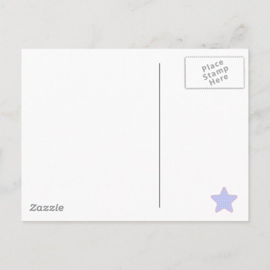 Junge Geburtsankündigung Postkarte (Rückseite)