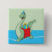 Junge, Geburtstag Dinosaurier Button (Vorderseite)