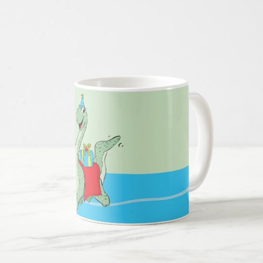 Junge, Geburtstag Dinosaurier Kaffeetasse (VorderseiteRechts)