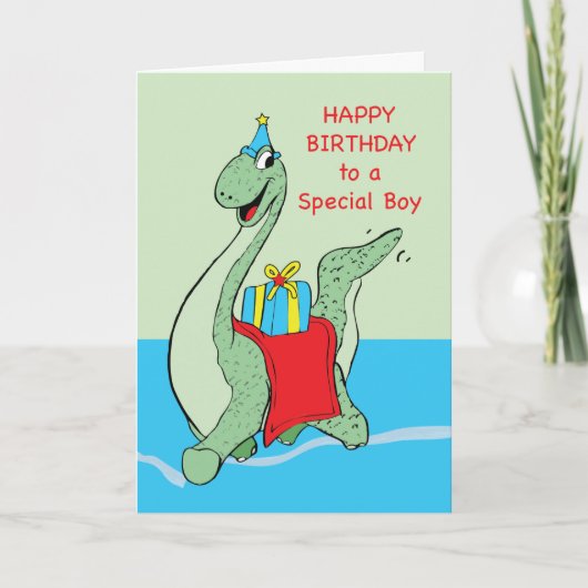 Junge, Geburtstag Dinosaurier Karte (Vorderseite)