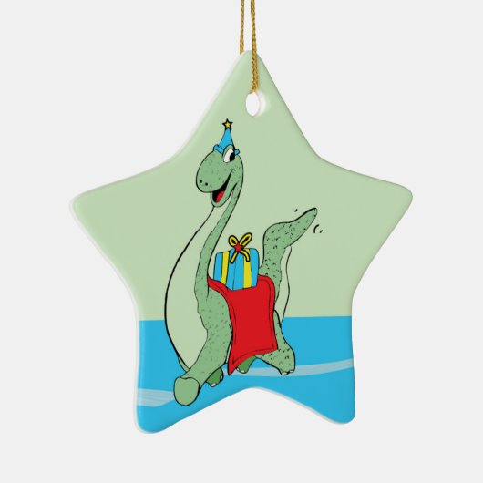 Junge, Geburtstag Dinosaurier Keramik Ornament (Rechts)