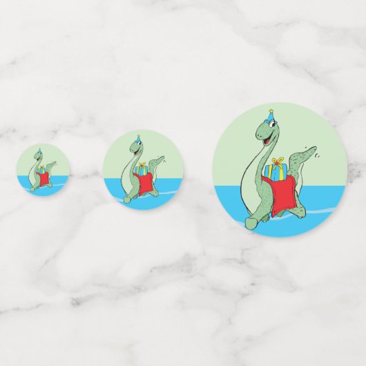 Junge, Geburtstag Dinosaurier Konfetti (Rückseiten)