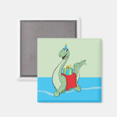 Junge, Geburtstag Dinosaurier Magnet (Vorderseite/Rückseite)