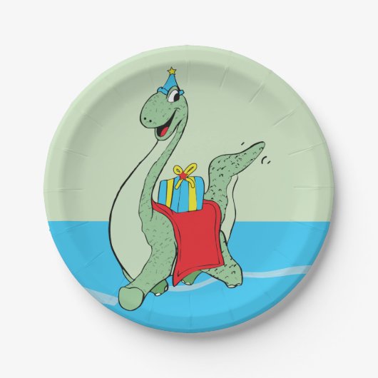 Junge, Geburtstag Dinosaurier Pappteller (Vorderseite)