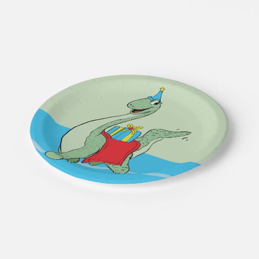 Junge, Geburtstag Dinosaurier Pappteller (Schrägansicht)