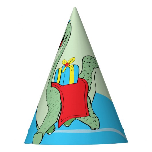 Junge, Geburtstag Dinosaurier Partyhütchen (Vorderseite)