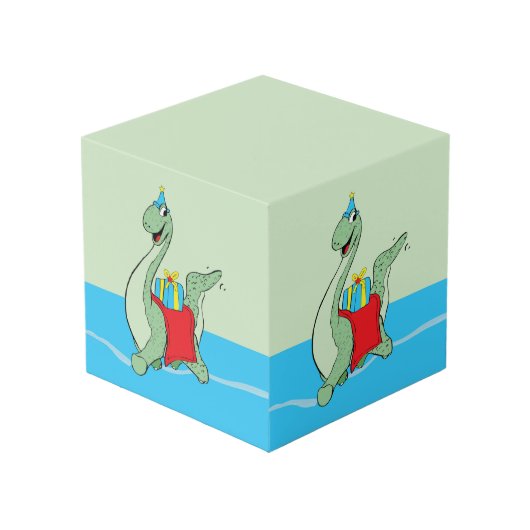 Junge, Geburtstag Dinosaurier Würfel (Rückseite Schrägansicht)