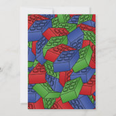 Junge Geburtstagsparty - Gebäude Blocks Einladung (Rückseite)