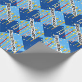 Junge Geburtstagszeit Geschenkpapier (Ecke)