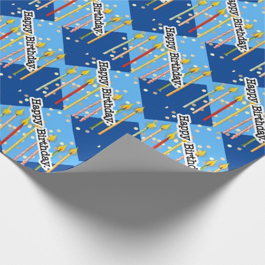 Junge Geburtstagszeit Geschenkpapier (Ecke)