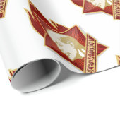 Junge gehen mit Kommunisten der Sowjetunion Lenin Geschenkpapier (Rolleneckpunkt)